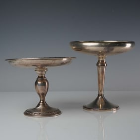 2pc Sterling Silver Compote Dishes, Crosby and Frank M Whiting