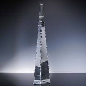 Baccarat Crystal Obelisk Sculpture