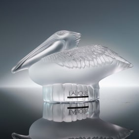 Lalique Clear Crystal Figurine, Pelican