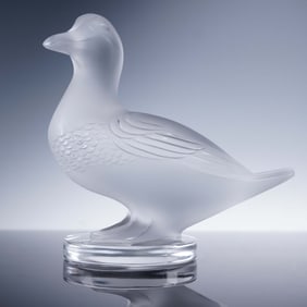 Lalique Crystal Figurine, Gedeon Duck