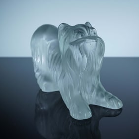 Lalique Crystal Figurine, Yorkshire Terrier