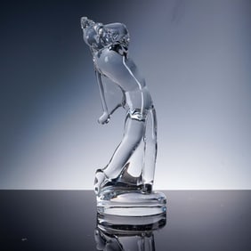 Baccarat Crystal Figurine, Golfer Preparing to Swing