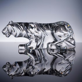 Baccarat Crystal Figurine, Tiger