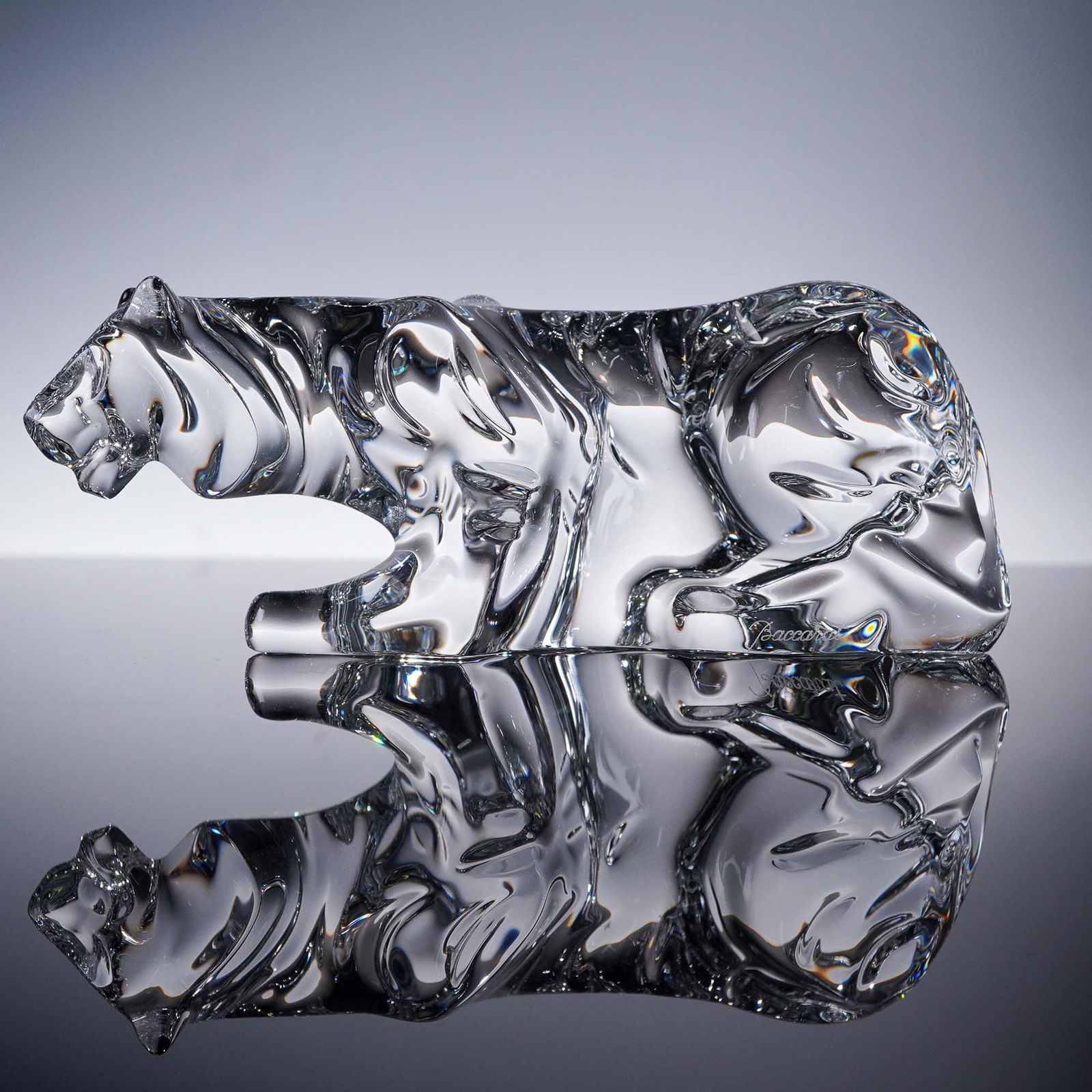 Baccarat Crystal Figurine, Tiger (1 of 7)