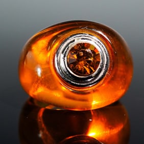 Angelique de Paris Style Bonbon Ring with Colored Stone