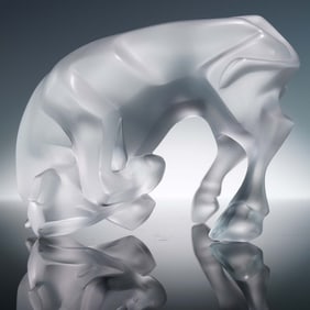 Lalique Crystal Bull Figurine, Auroch Taureau