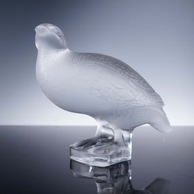 Lalique Crystal Figurine, Partridge