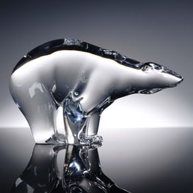 Baccarat Crystal Figurine, Polar Bear