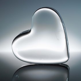 Baccarat Crystal Heart Paperweight
