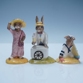 3pc Royal Doulton Bunnykins Figurines, Sightseer, Ice Cream & Sailor