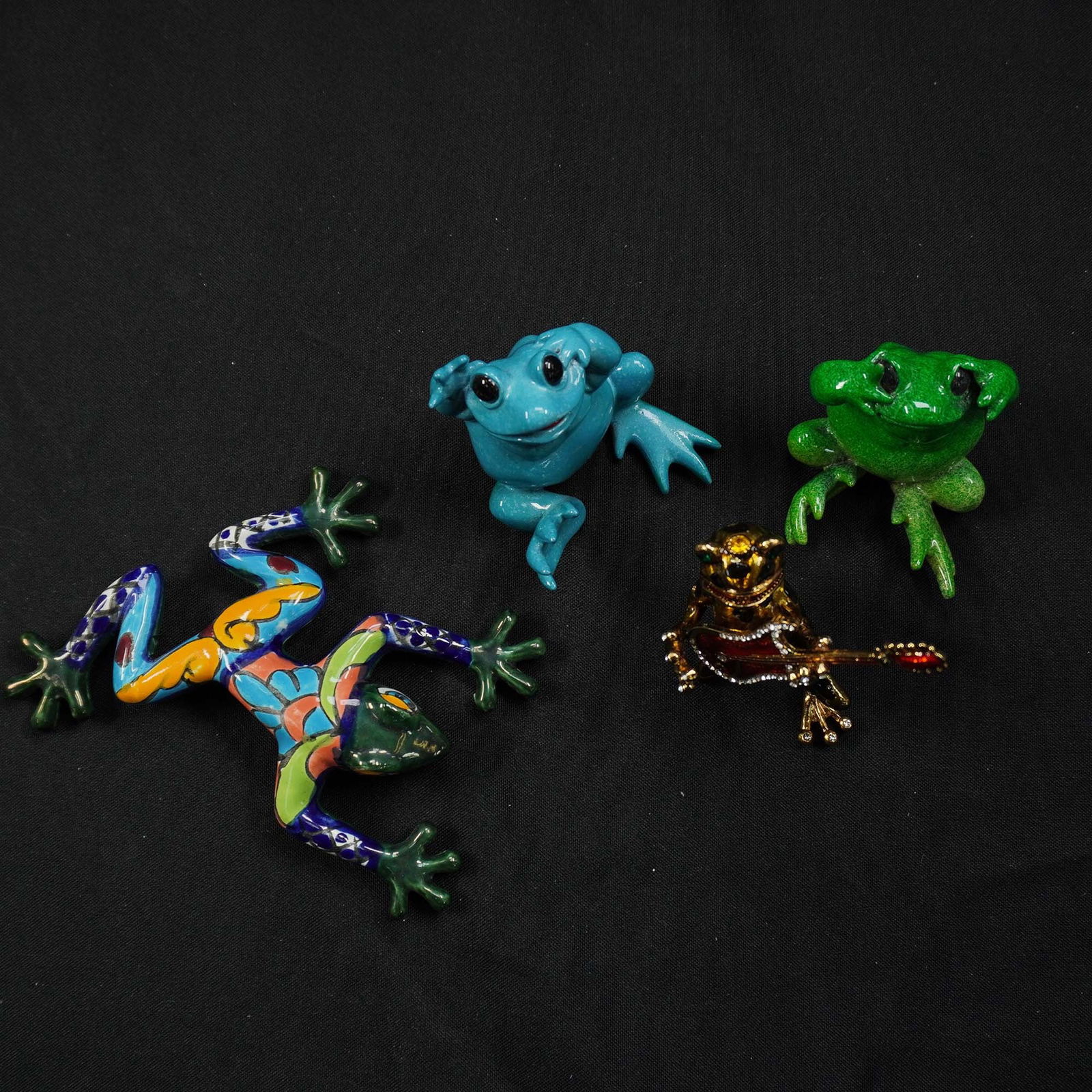 4pc Frog Figures, Kitty's Critters and Talavera Style (1 of 5)