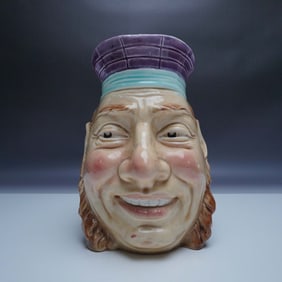 Sarreguemines Majolica Character Jug Matelot, c. 1889-1922