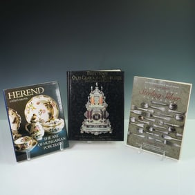 3 Reference Books on Porcelain, Clocks & Sterling Silver