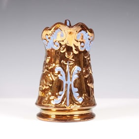 English Copper Luster Jug, Dancers