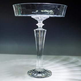 Baccarat Crystal Signed Footed Fruit Bowl, Mille Nuits