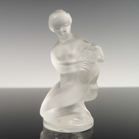 Lalique Crystal Figurine, Diana the Huntress with Fawn
