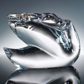 Baccarat Clear Crystal Figurine, Swan