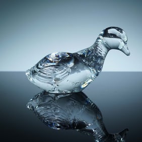 Baccarat Crystal Duck Figurine