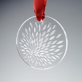 Lalique Crystal Ornament, Vibration Noel 2006