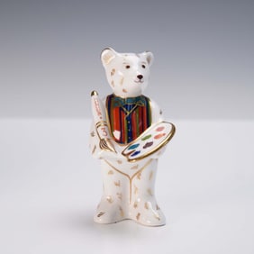 Royal Crown Derby Miniature Bear Claude the Artist