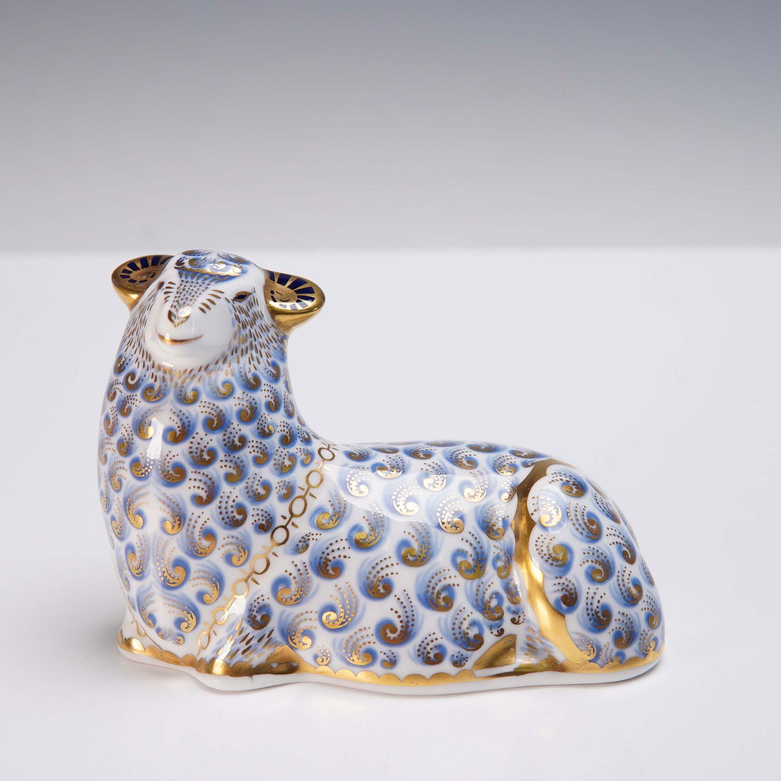 Royal Crown Derby Porcelain Paperweight, Ram (1 of 3)