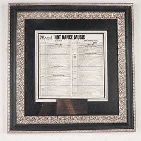 Lara Fabian Framed Billboard Hot Dance Music Chart Plaque - May 2000