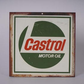 Castrol Motor Oil Tin Advertising Sign