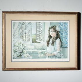Pati Bannister, Limited Edition Lithograph Window Seat, Signed