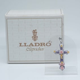 Lladro Porcelain Pendant, Medieval Cross 01001652