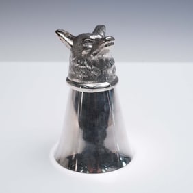 Leonard Silver-Plate Fox Head Stirrup Cup