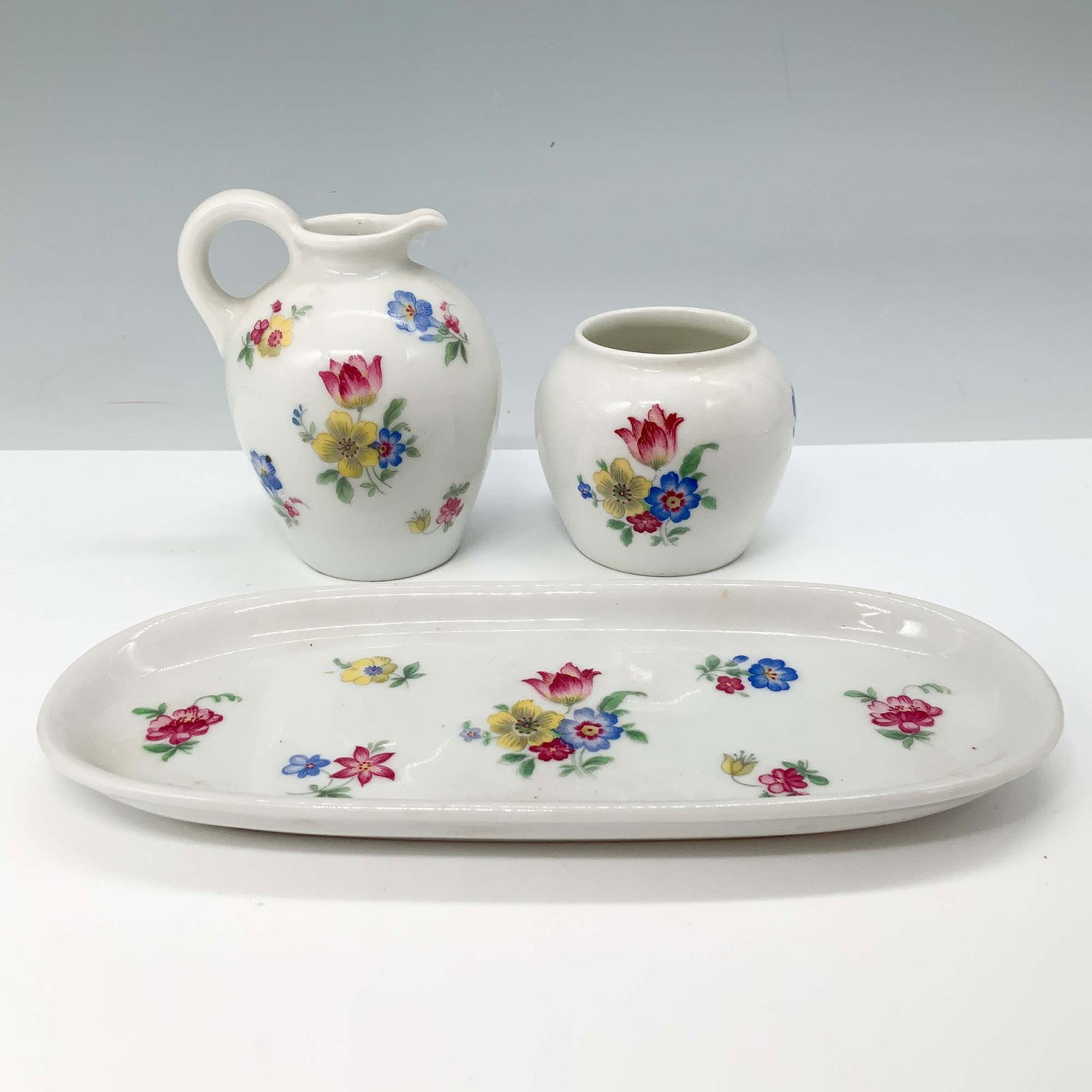 3pc Thomas Germany Floral Porcelain Set (1 of 3)