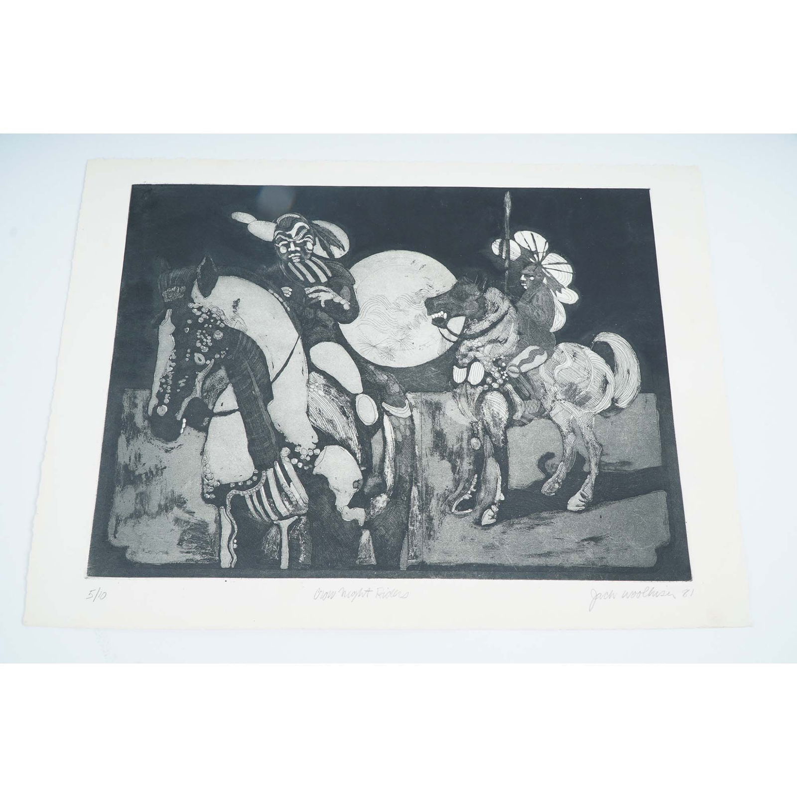 Jack Woolhiser Crow Night Riders Limited Edition Drawing, 1981 (1 of 7)