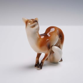 Royal Dux Porcelain Figurine, Fox