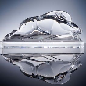 Baccarat Clear Crystal Figurine, Boar
