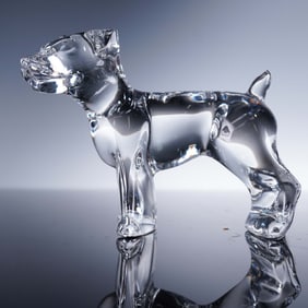 Baccarat Crystal Figurine, Jack Russell Dog