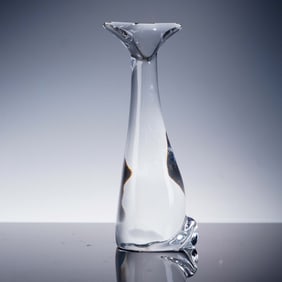Baccarat Crystal Figurine, Modernist Cat