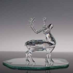 Swarovski Crystal Figurine, Reindeer 214821
