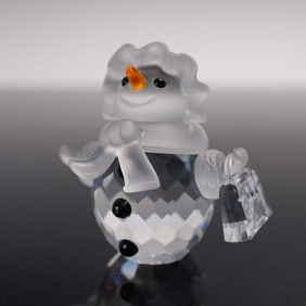 Swarovski Crystal Figurine, Snow Woman with Purse