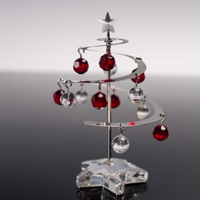 Swarovski Crystal Christmas Tree Ornament Display