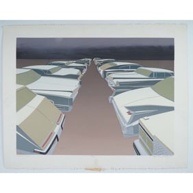 Robert Alan Pentelovitch Cadillac Canyon Serigraph, 1981