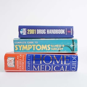 3pc Medical Books, Home & Drug Reference Collection