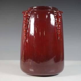 Roseville Pottery Topeo Red Vase