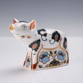 Royal Crown Derby Porcelain Figurine, Percy Piglet