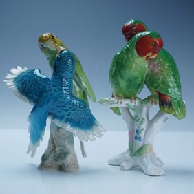 2pc Goebel Hummel and Spode Porcelain Bird Figurines