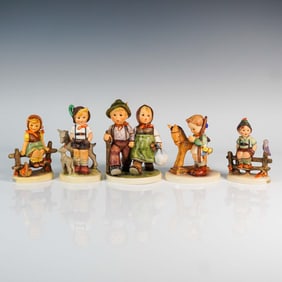 5pc Goebel Hummel Childhood Scenes Figurine Set
