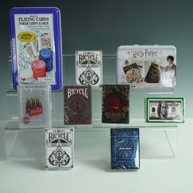 9pc Assorted Themed Playing Cards and Game Sets