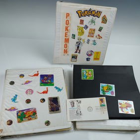 4pc Vintage Trading Card Binder Collection - Pokemon, Yu-Gi-Oh, and More!