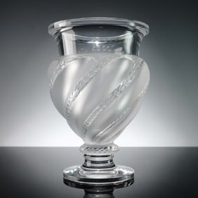 Lalique Crystal Vase, Ermenonville