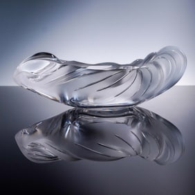 Lalique Crystal Bowl, Swirl Design