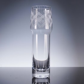 Baccarat Crystal Bluebell Vase with Original Box